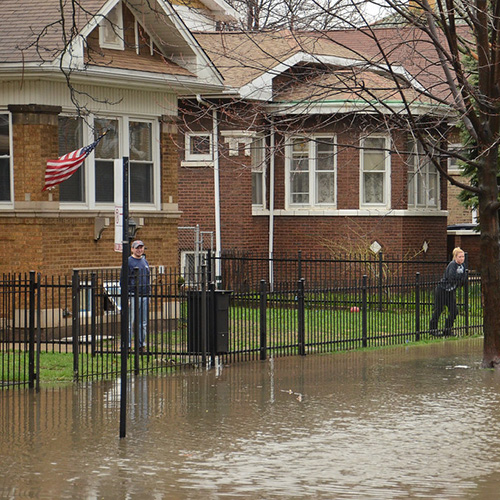 Flooding in Albany Park, Chicago