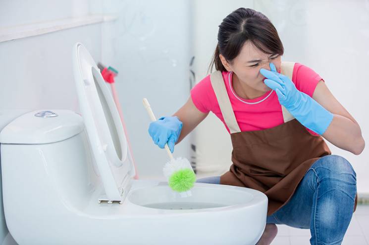 Smelly toilet