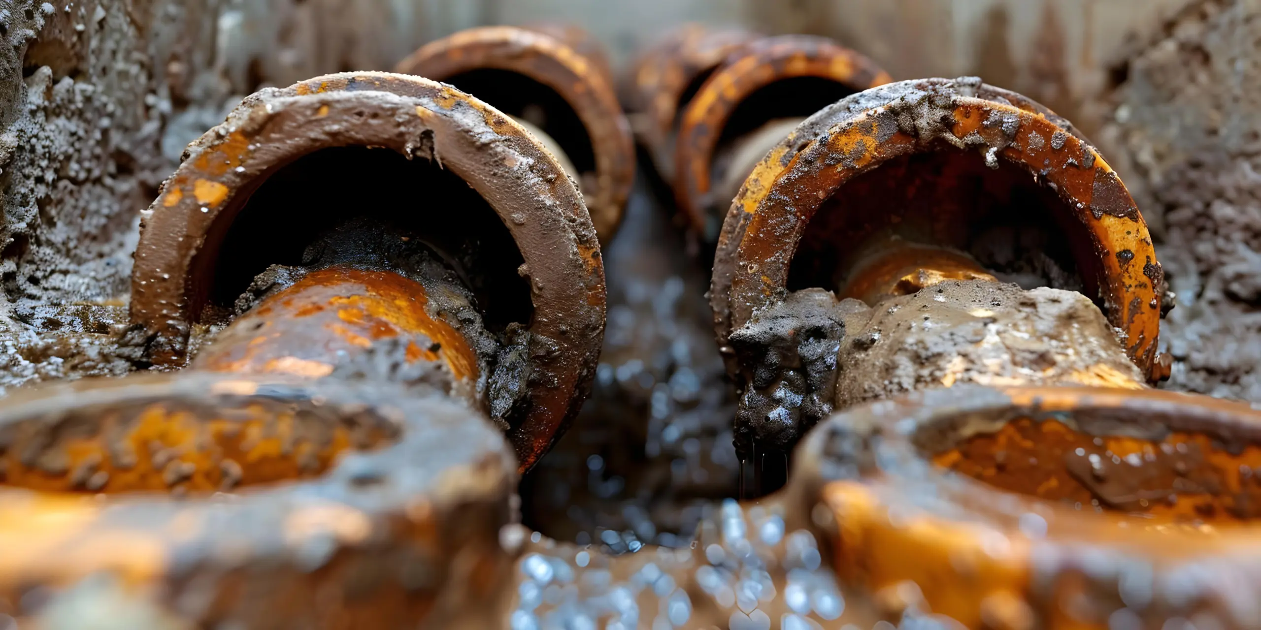 cleaning and unclogging dirty sewer pipes with a camera