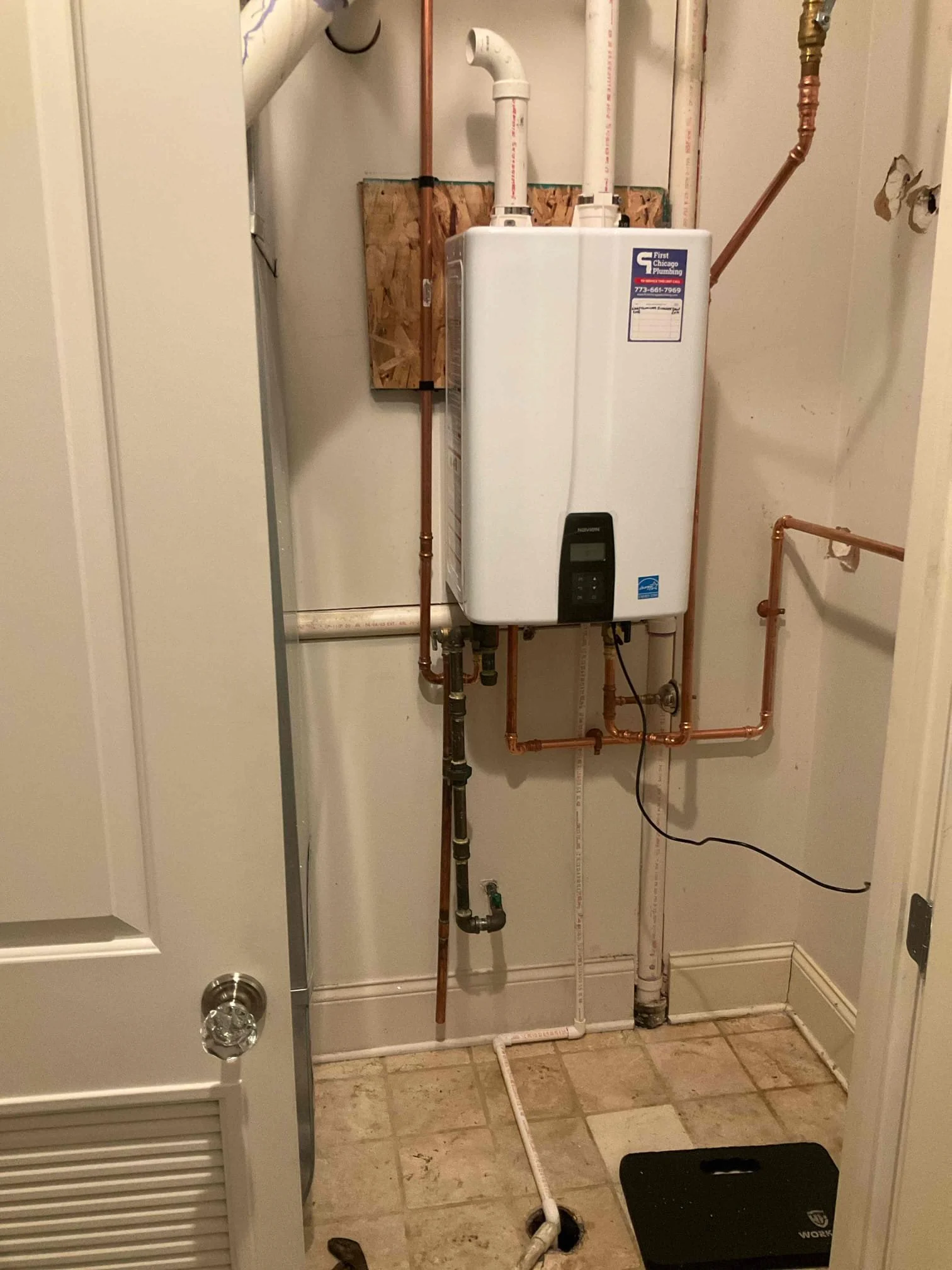 Installed a new tankless water heater